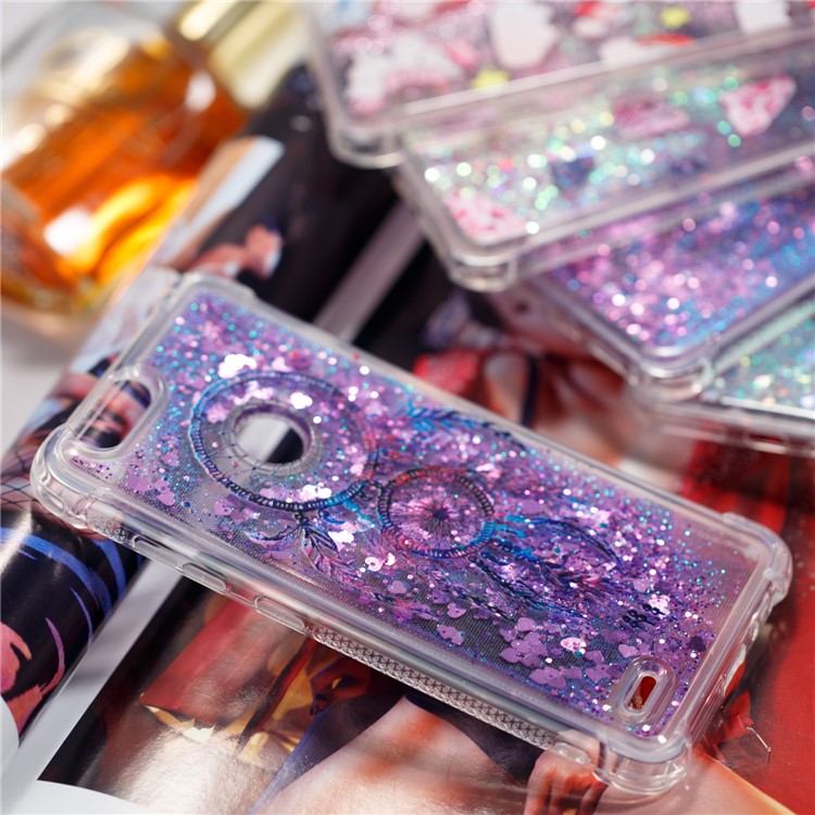 Liquid Glitter Powder Quicksand Shockproof TPU Back Case for ZTE Z982 - Dream Catcher-5
