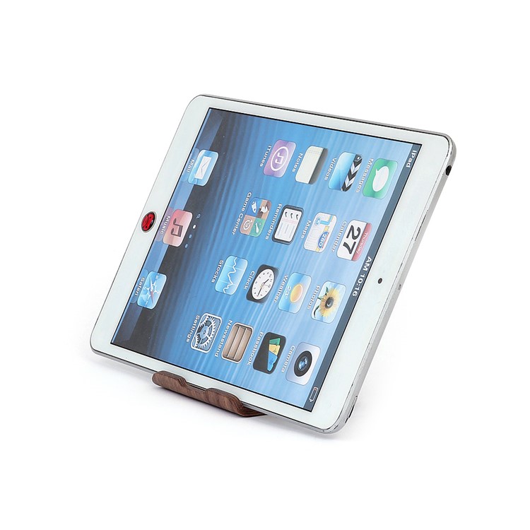 SAMDI Creative Double Position Setting Wood Holder Desktop Stand for iPhone Samsung etc Smartphone - Coffee-16