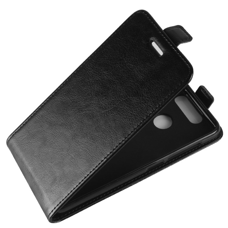 Crazy Horse Vertical Flip Leather Case with Card Slot for ZTE V0840 Xiaoxian5 - Black-4
