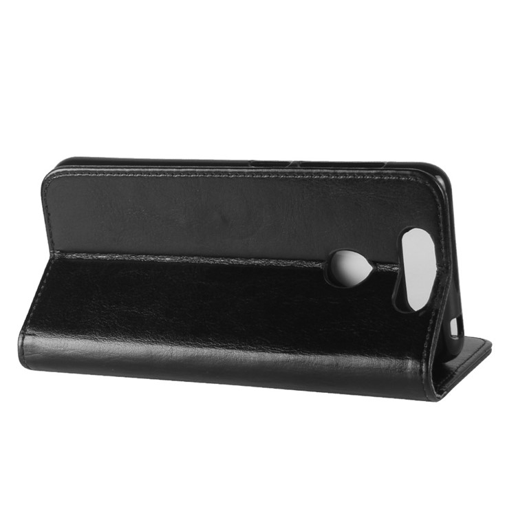 Crazy Horse Wallet Leather Stand Case for ZTE V0840 Xiaoxian5 - Black-6