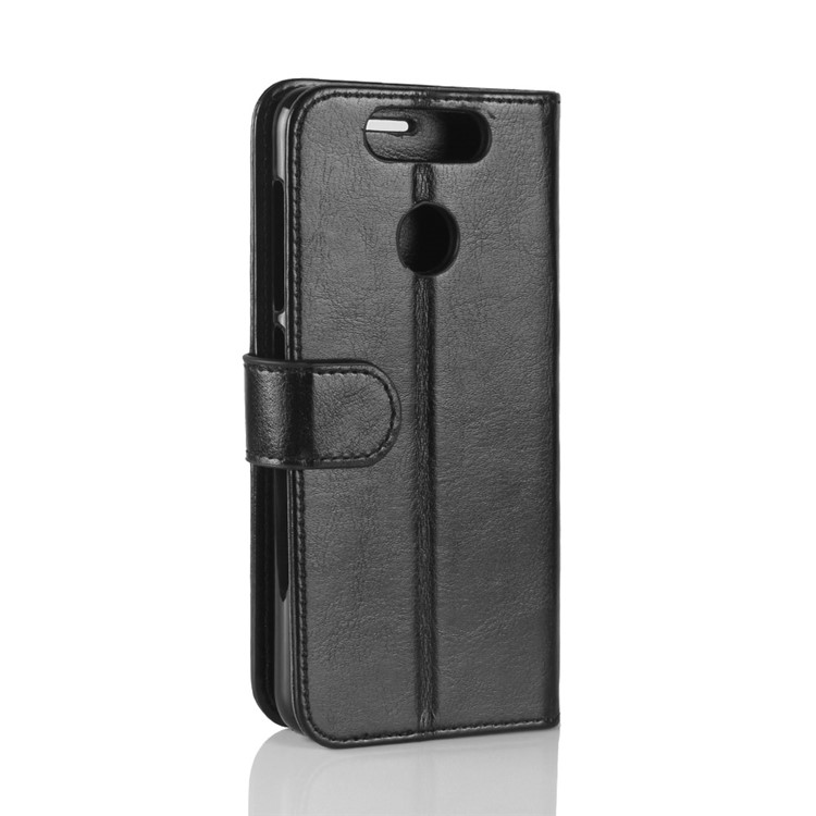 Crazy Horse Wallet Leather Stand Case for ZTE V0840 Xiaoxian5 - Black-7