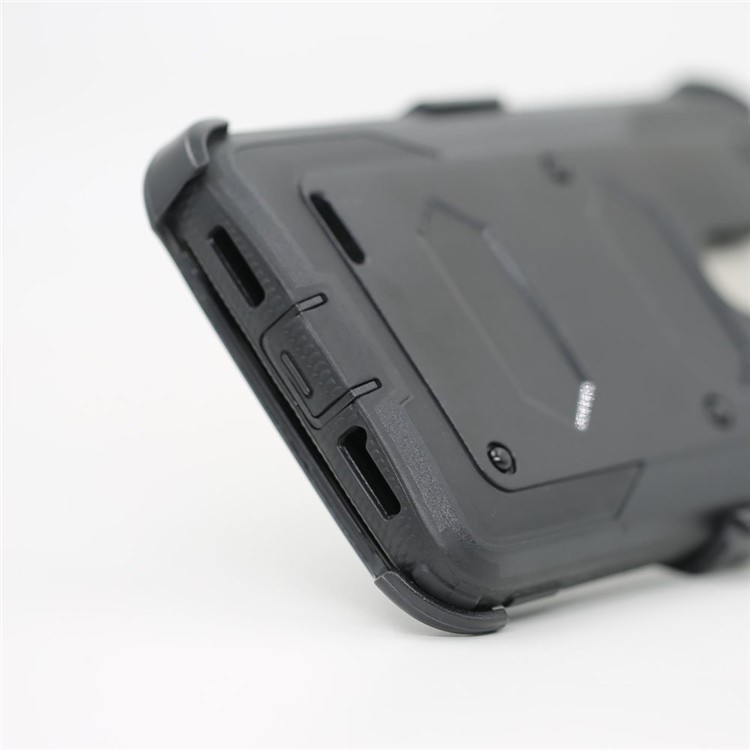 2-in-1 Heavy Duty PC + TPU Belt Clip Kickstand Case for ZTE Z986/N9560/Max XL/Max 3 - Black-5