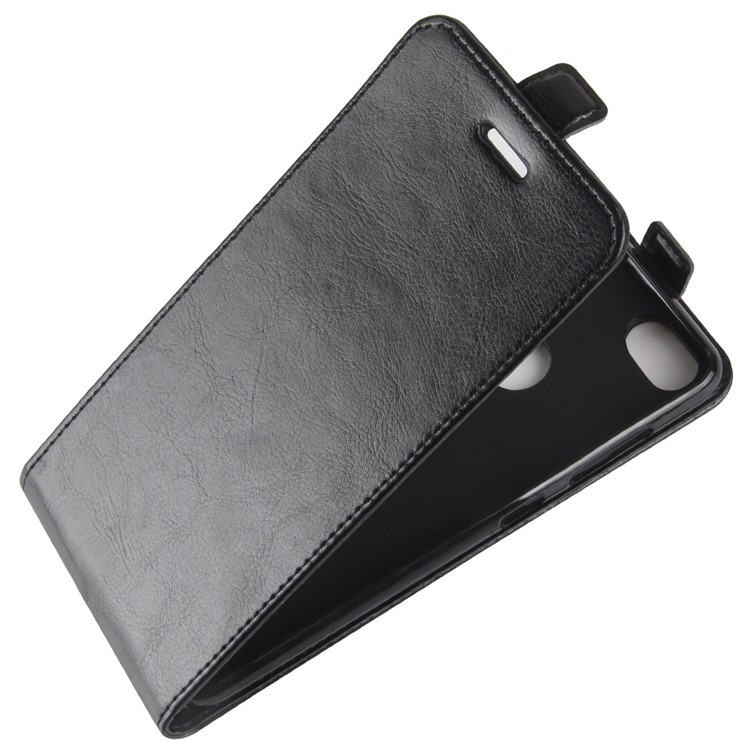 Crazy Horse Vertical Flip Leather Mobile Case with Card Slot for ZTE Blade X Z965 - Black-4
