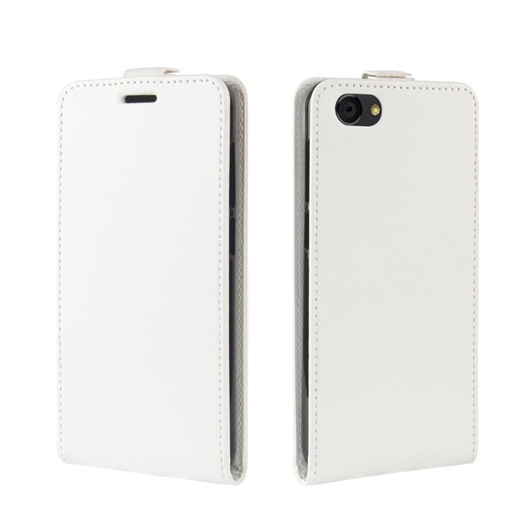 Crazy Horse Texture Vertical Flip Leather Cover with Card Slot for ZTE Blade A6 Lite - White-2