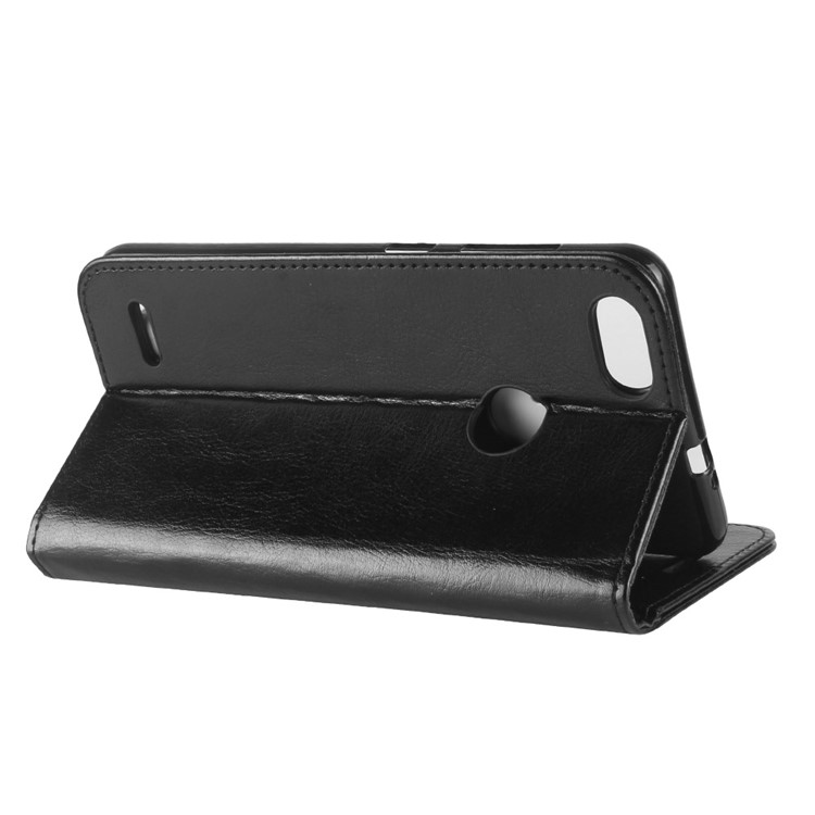Crazy Horse Texture Wallet Stand Leather Case for ZTE Blade X Z965 - Black-6