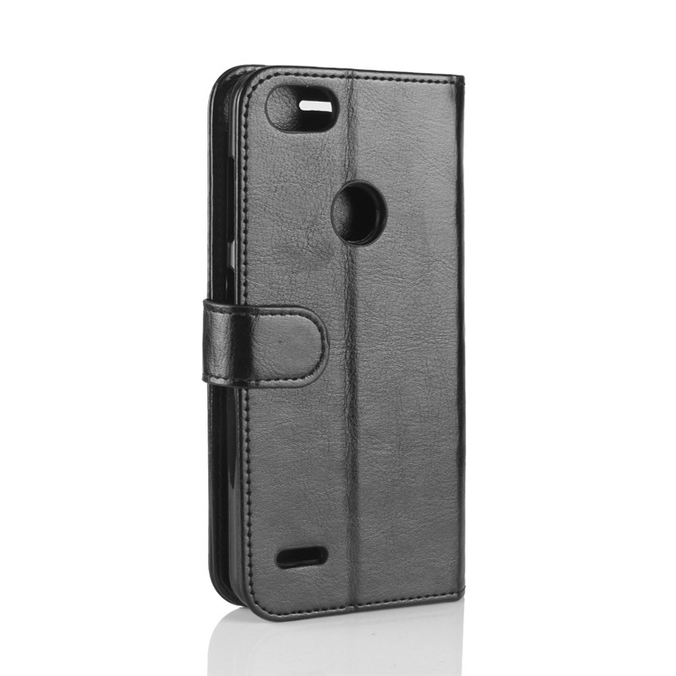 Crazy Horse Texture Wallet Stand Leather Case for ZTE Blade X Z965 - Black-7