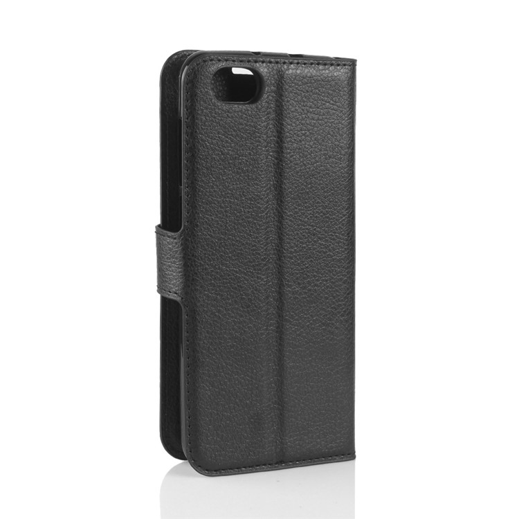 Litchi Texture Wallet Stand Leather Protective Case for ZTE Blade A6 Lite - Black-6