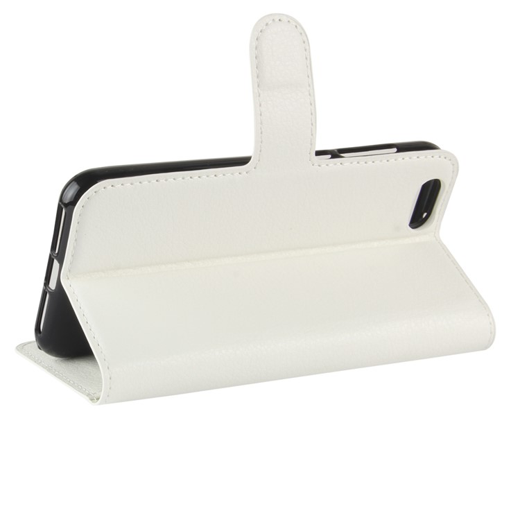 Litchi Grain Wallet Stand Leather Protective Cover for ZTE Blade A6 Lite - White-5