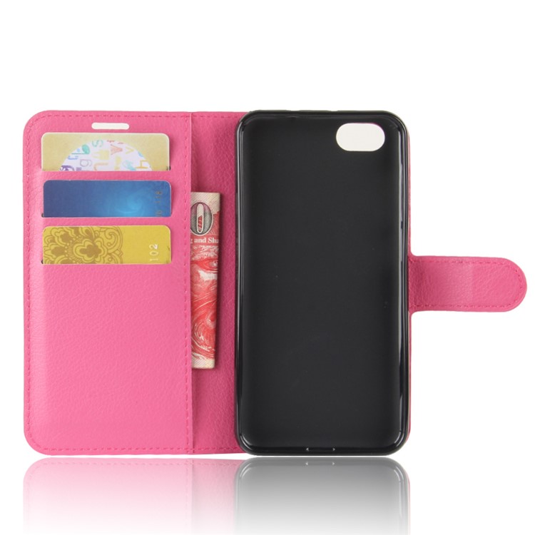 Litchi Texture Wallet Leather Stand Case for ZTE Blade A6 Lite - Rose-3