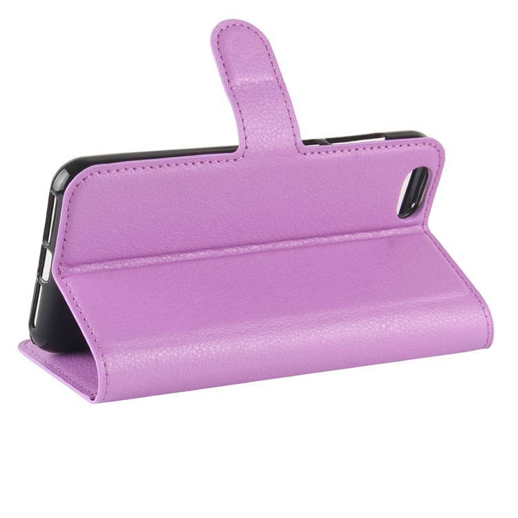 For ZTE Blade A6 Lite Litchi Texture Wallet Stand Leather Protective Cover Accessory - Purple-5