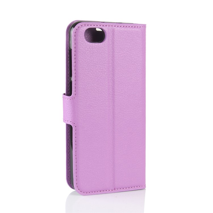 For ZTE Blade A6 Lite Litchi Texture Wallet Stand Leather Protective Cover Accessory - Purple-6