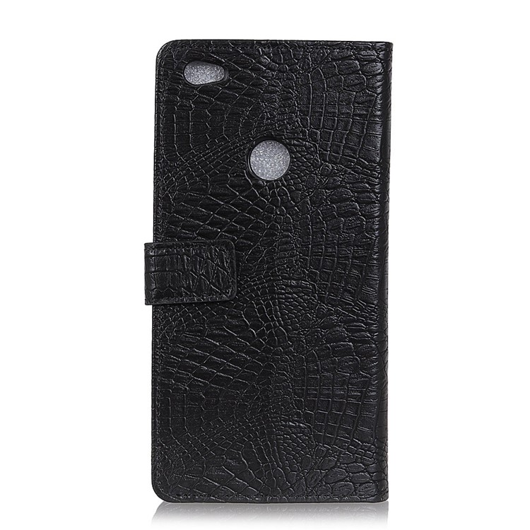 Vintage Crocodile Texture Wallet Stand Leather Case for ZTE Blade A6 - Black-3