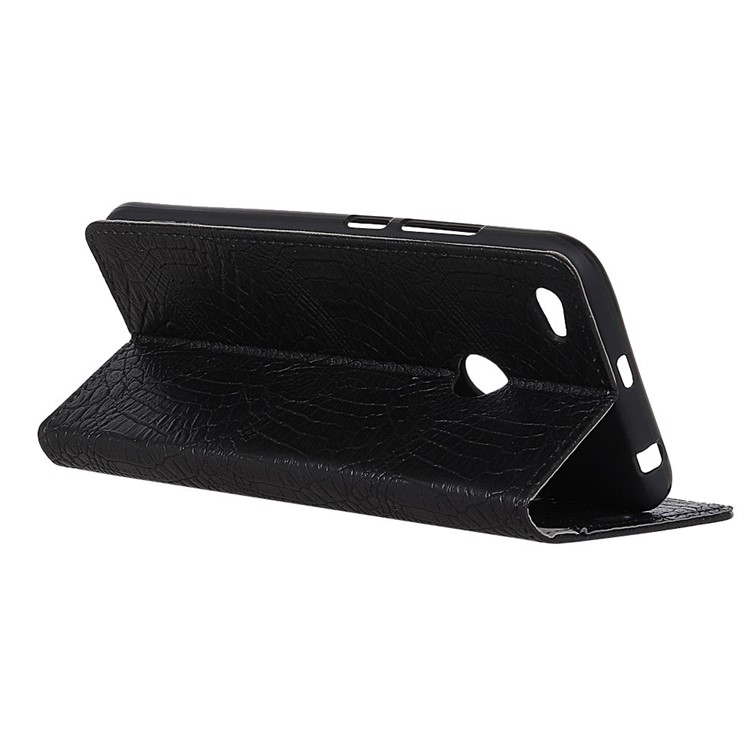 Vintage Crocodile Texture Wallet Stand Leather Case for ZTE Blade A6 - Black-5