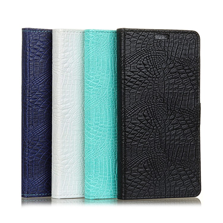 Vintage Crocodile Texture Wallet Stand Leather Case for ZTE Blade A6 - Black-6