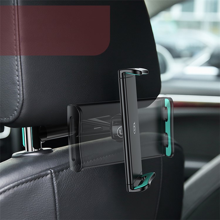 USAMS US-ZJ031 Full Rotary Car Seat Back Pillow Holder for iPhone Samsung Huawei Etc - Black-5