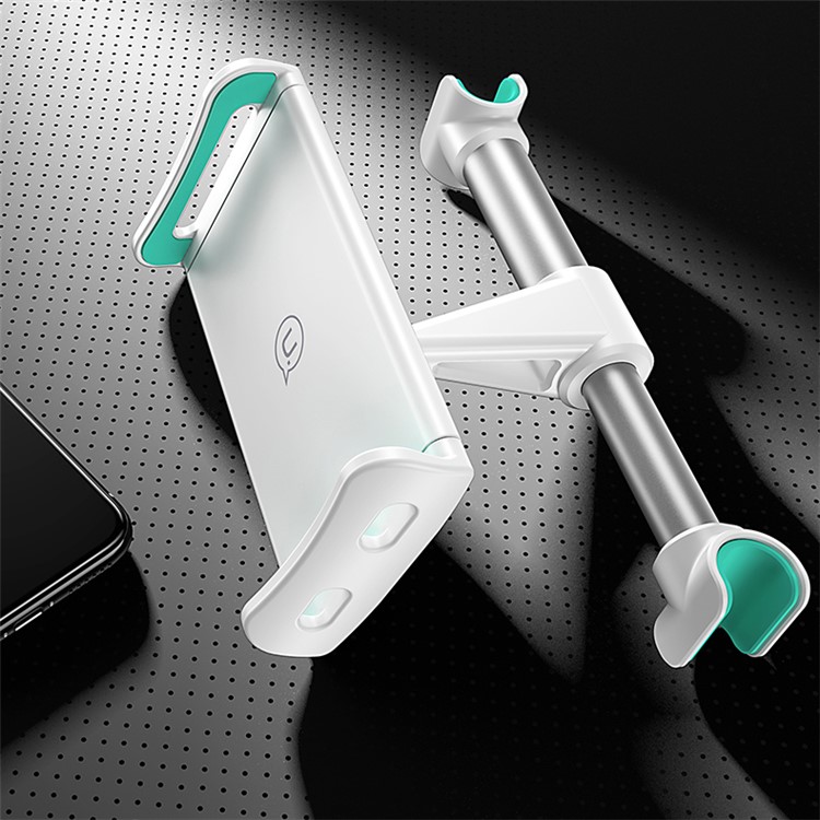 USAMS US-ZJ031 Full Rotary Car Seat Back Pillow Mount Holder for iPhone Samsung Huawei Etc - White-1