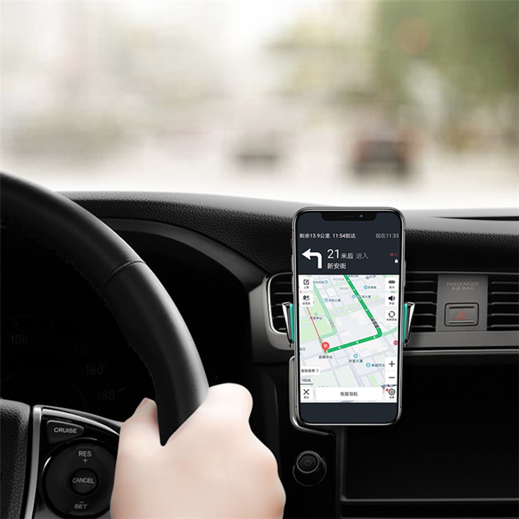 USAMS US-ZJ030 Car Air Vent Mount Elastic Cellphone Holder for iPhone X / Samsung Galaxy S9 - Black-7
