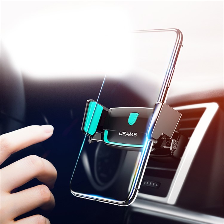 USAMS US-ZJ030 Car Air Vent Mount Elastic Cellphone Holder for iPhone X / Samsung Galaxy S9 - Black-8