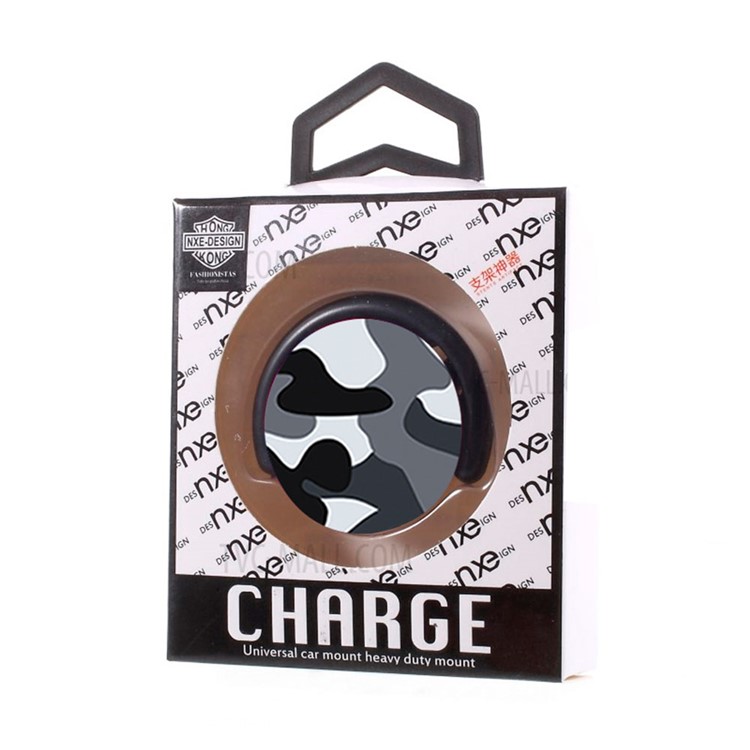 NXE Camouflage Series Finger Grip Expanding Mount for iPhone Samsung Smartphone - Grey-12