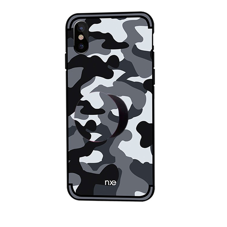 NXE Camouflage Series Finger Grip Expanding Mount for iPhone Samsung Smartphone - Grey-7