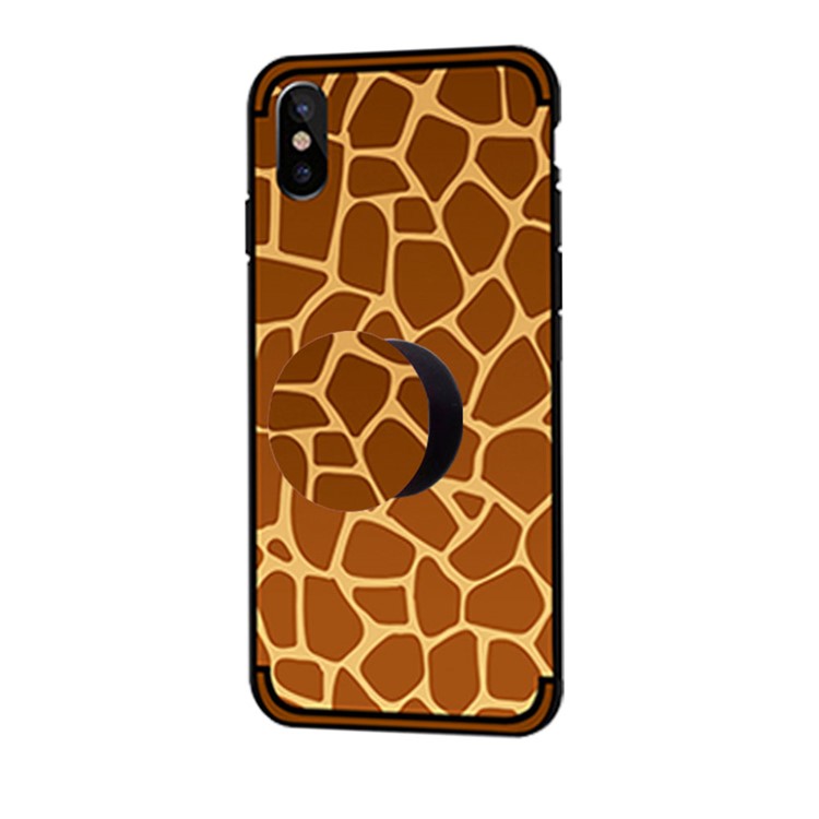 NXE Mobile Phone Finger Grip Expanding Mount for iPhone Samsung Smartphone - Giraffe Texture-7