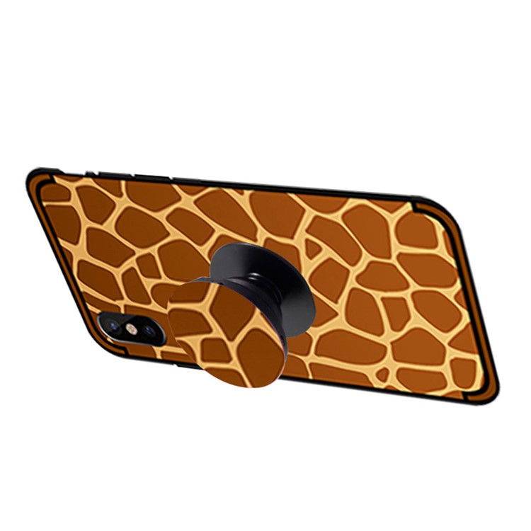 NXE Mobile Phone Finger Grip Expanding Mount for iPhone Samsung Smartphone - Giraffe Texture-8