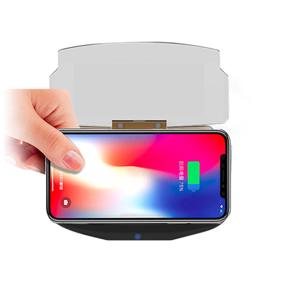 5W Qi Wireless Charger + Heads up Car Navigation Image Reflector HUD 2-in-1 Design for iPhone Samsung Huawei-2