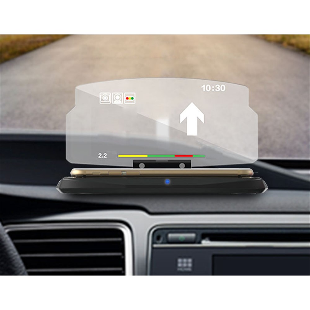 5W Qi Wireless Charger + Heads up Car Navigation Image Reflector HUD 2-in-1 Design for iPhone Samsung Huawei-3