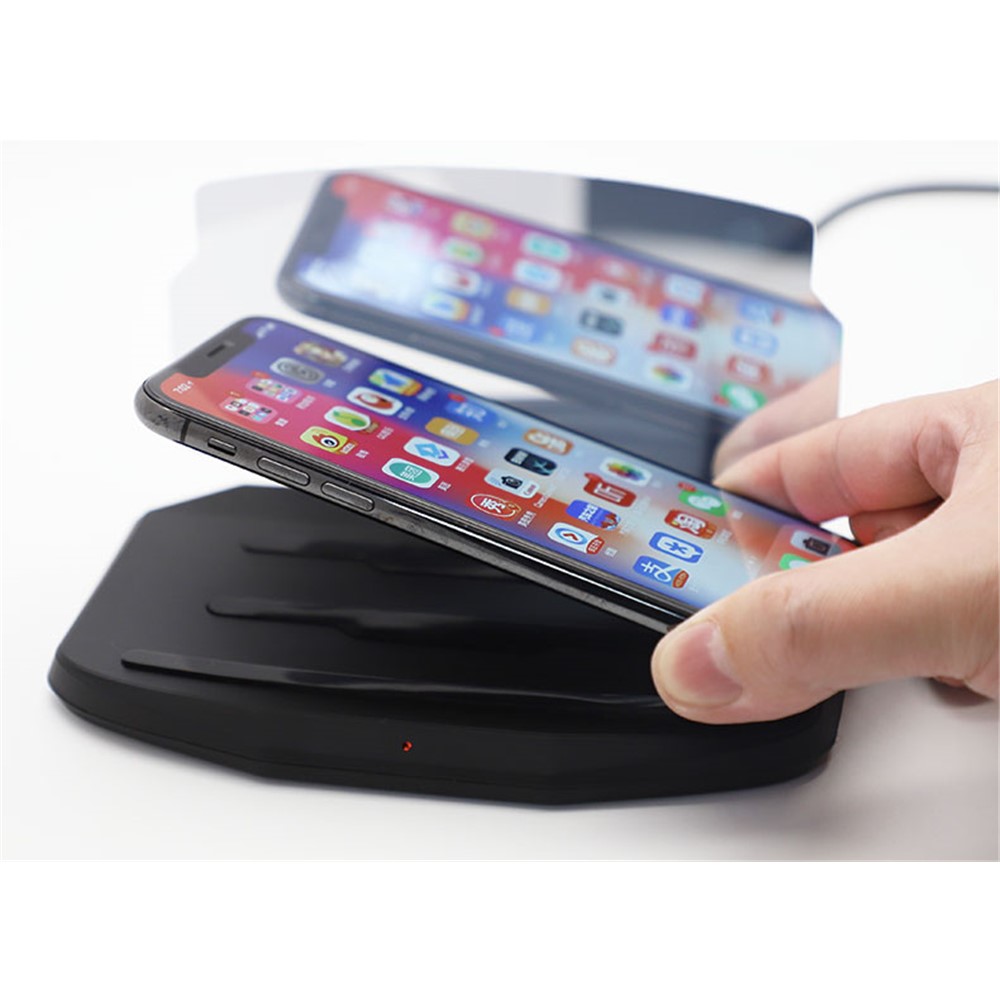 5W Qi Wireless Charger + Heads up Car Navigation Image Reflector HUD 2-in-1 Design for iPhone Samsung Huawei-6