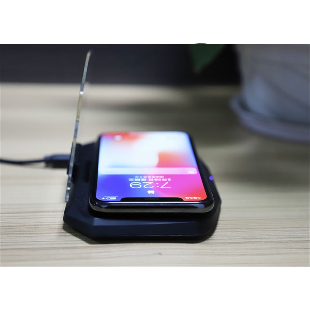 5W Qi Wireless Charger + Heads up Car Navigation Image Reflector HUD 2-in-1 Design for iPhone Samsung Huawei-9