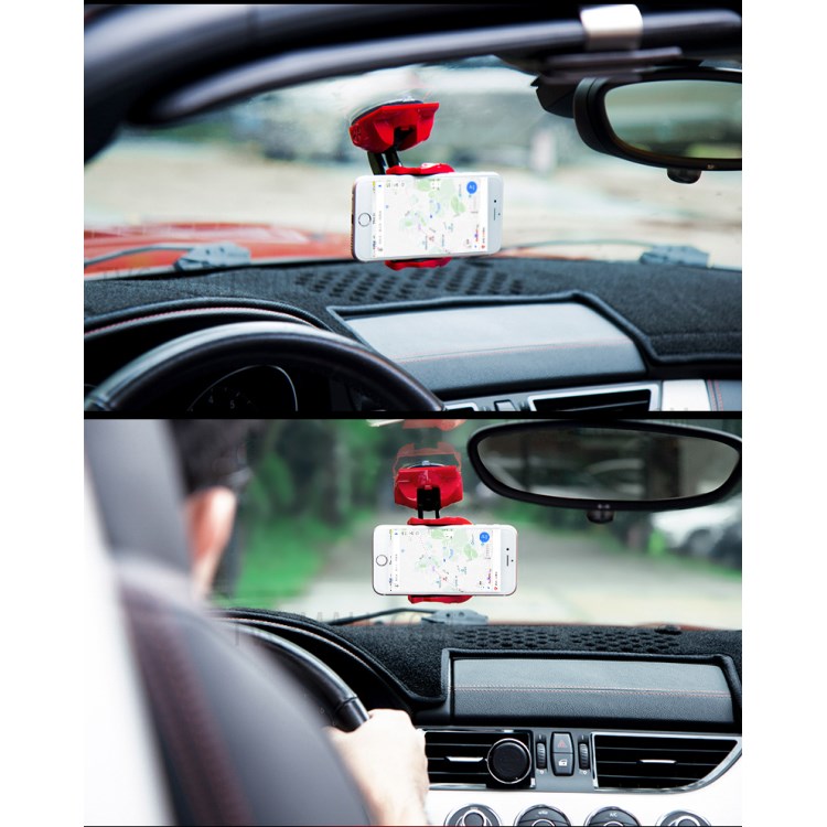 Sports Car Shape Magnetic Car Windshield Suction Cup Mount Holder with 360 Degree Rotation - Red-11