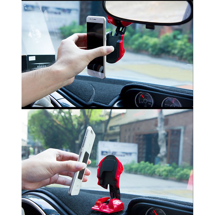 Sports Car Shape Magnetic Car Windshield Suction Cup Mount Holder with 360 Degree Rotation - Red-9