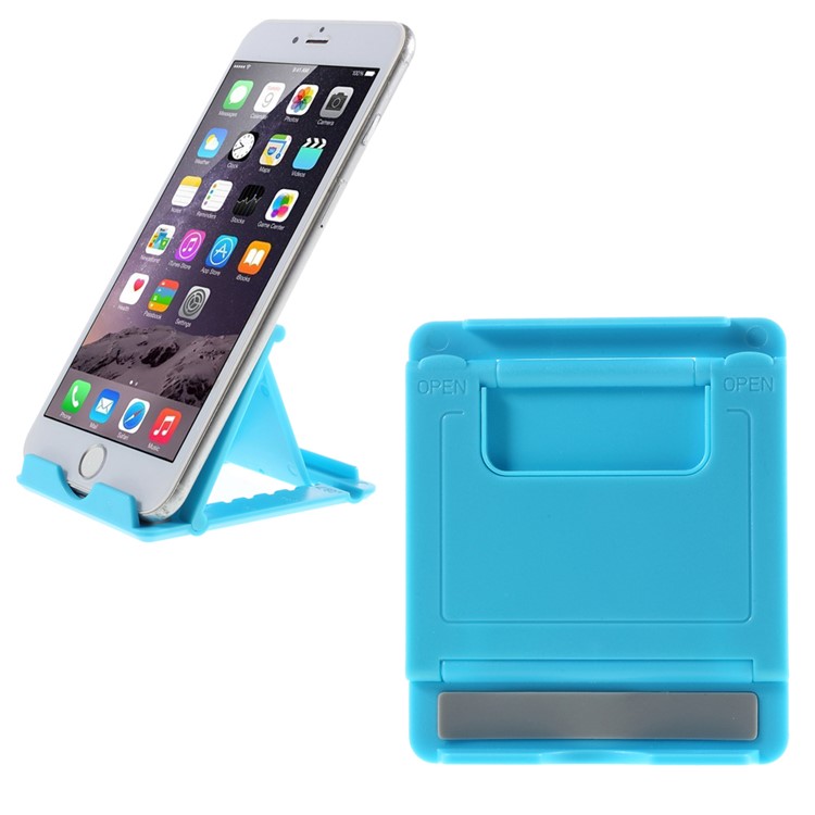 Angle Adjustable Phone Tablet PC Stand Holder for iPhone Samsung iPad etc - Blue-1