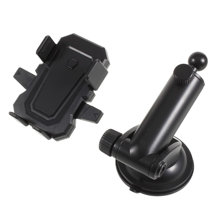 Telescopic Arm Suction Cup Rotary Car Mount Holder for iPhone X/Galaxy S9, Width: 5.3-8.3cm - Black-2