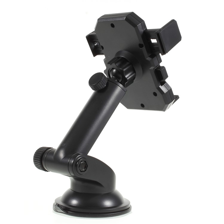 Telescopic Arm Suction Cup Rotary Car Mount Holder for iPhone X/Galaxy S9, Width: 5.3-8.3cm - Black-8