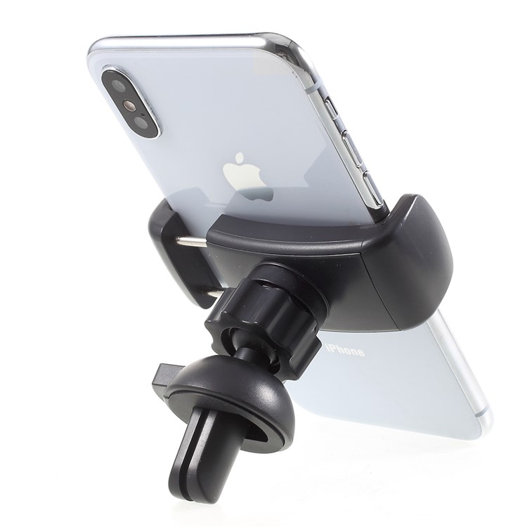 360 Degree Rotary Car Air Vent Smartphone Mount for iPhone Samsung LG etc, Width: 53-83mm - Black-2