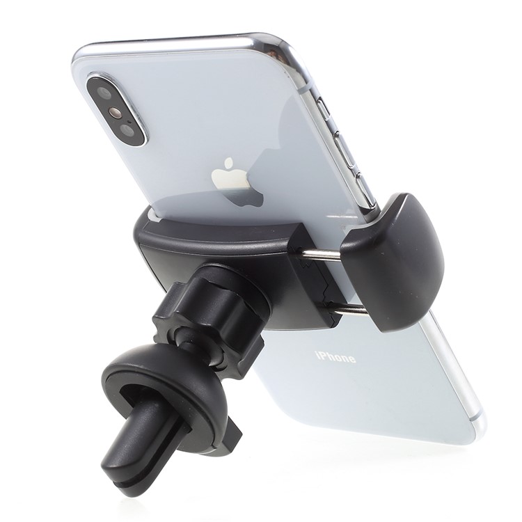 360 Degree Rotary Car Air Vent Smartphone Mount for iPhone Samsung LG etc, Width: 53-83mm - Black-7