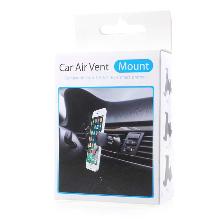 360 Degree Rotary Car Air Vent Smartphone Mount for iPhone Samsung LG etc, Width: 53-83mm - Black-8