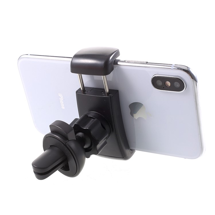 360 Degree Rotary Car Air Vent Phone Holder for iPhone Samsung LG etc, Width: 53-83mm - Grey-3