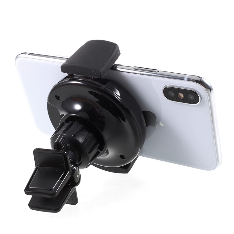 WX-020 360 Degree Rotary Car Air Vent Mount Qi Wireless Charging Holder for iPhone X/8/8 Plus Etc.-2