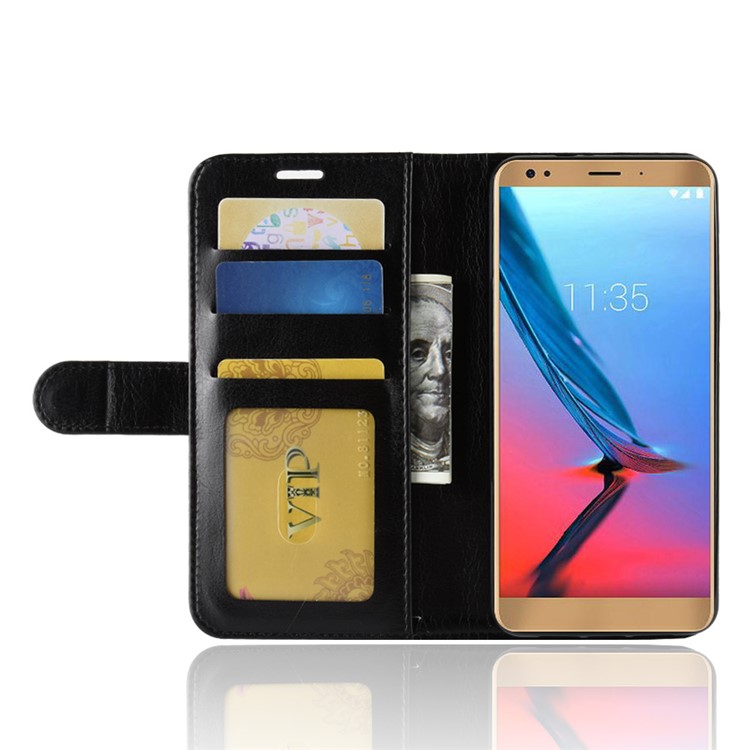Crazy Horse Wallet Leather Stand Case for ZTE Blade V9 - Black-6