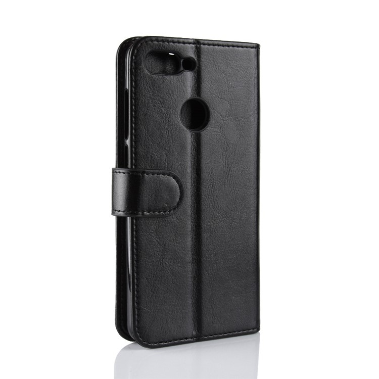 Crazy Horse Wallet Leather Stand Case for ZTE Blade V9 - Black-8