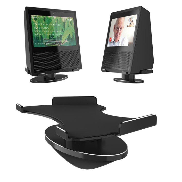 360-degree Rotatable Aluminum Alloy Stand Mount for Amazon Echo Show - Black-1