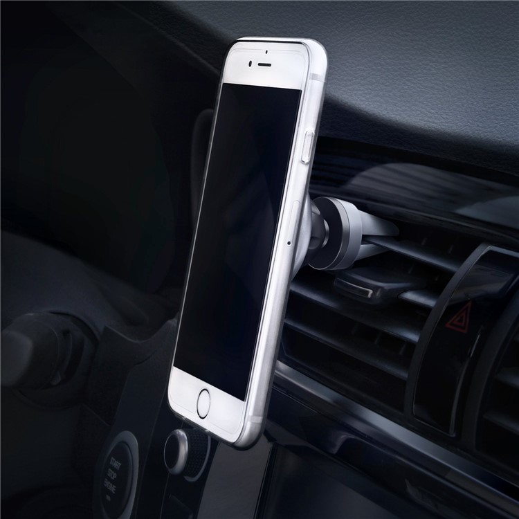 AUKEY HD-C12 Universal Magnetic Car Air Vent Mount Bracket for iPhone Samsung Huawei Etc. - Silver-5