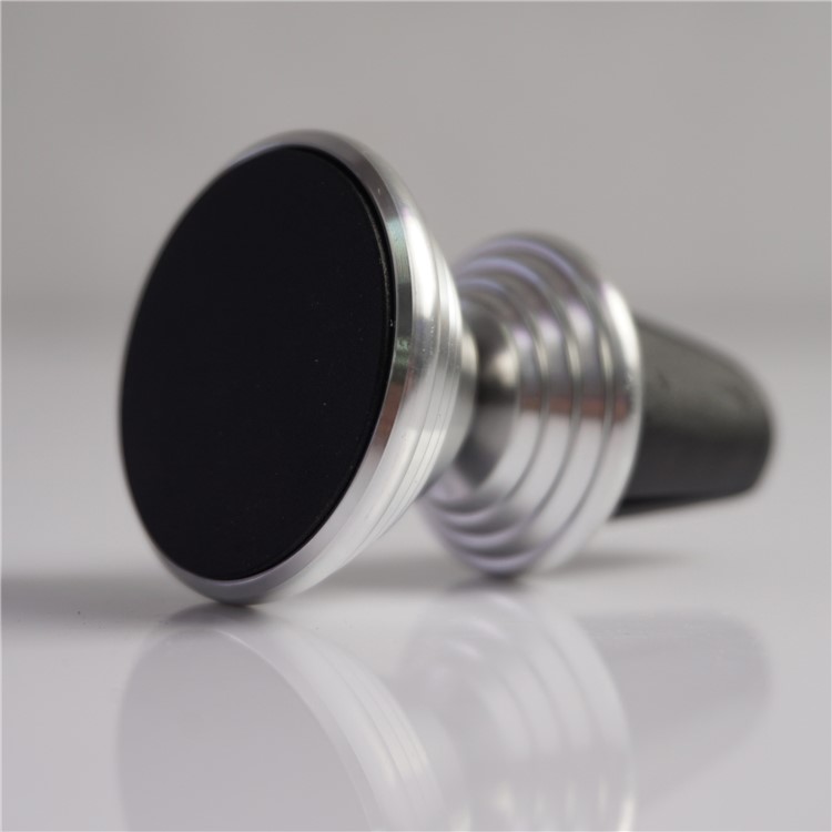 360-Degree Rotary Magnetic Air Vent Phone Holder Car Mount for iPhone Samsung Etc. - Silver-2