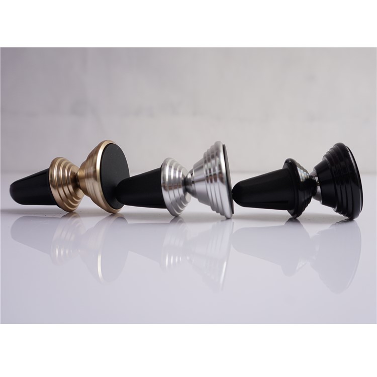 360-Degree Rotary Magnetic Air Vent Phone Holder Car Mount for iPhone Samsung Etc. - Silver-5