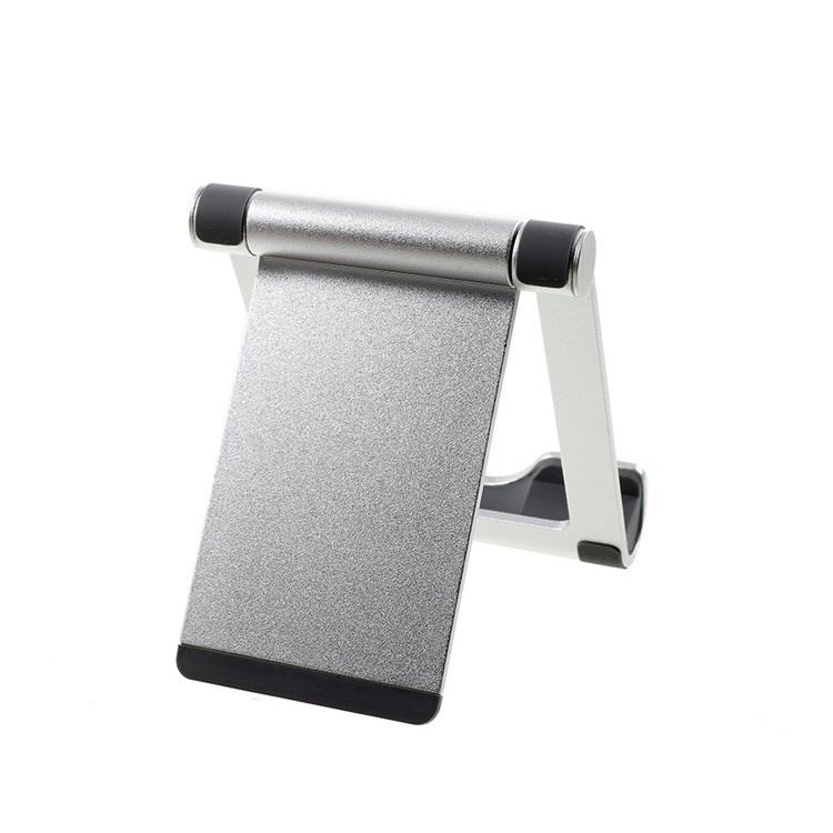 Universal Aluminum Alloy Desktop Stand Holder for iPhone Samsung Huawei - Silver-6