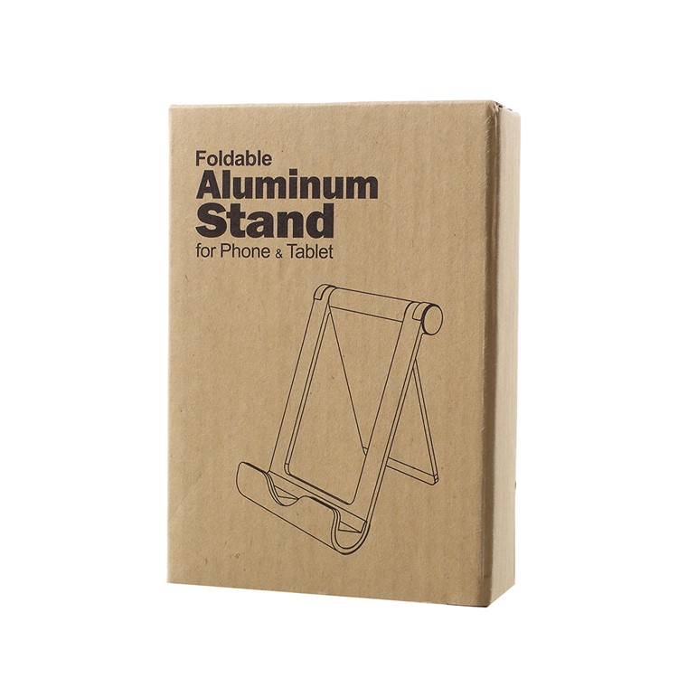 Universal Aluminum Alloy Desktop Stand Holder for iPhone Samsung Huawei - Silver-9
