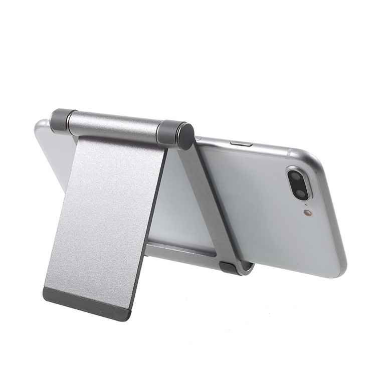 Universal Aluminum Alloy Desktop Mount Phone Bracket for iPhone Samsung Huawei - Grey-3