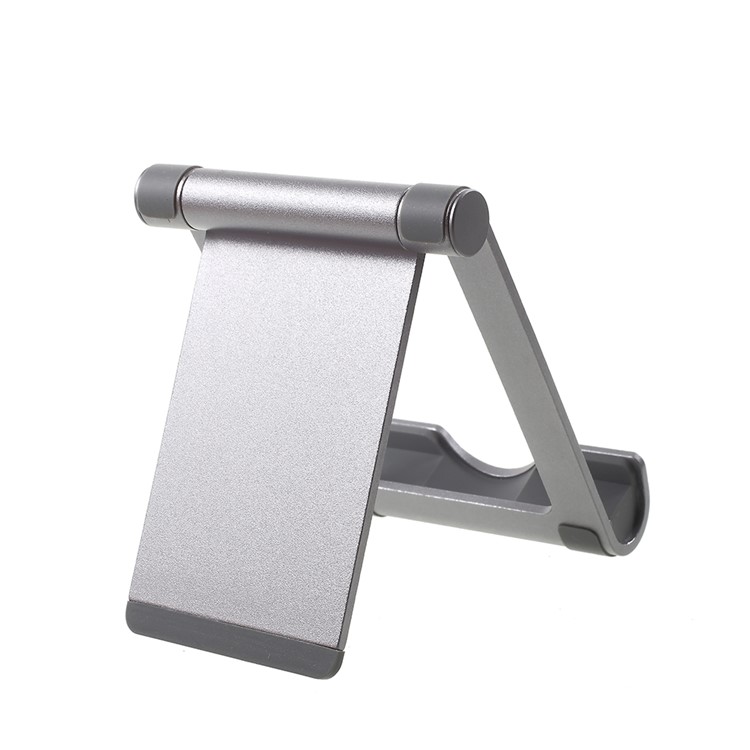Universal Aluminum Alloy Desktop Mount Phone Bracket for iPhone Samsung Huawei - Grey-6